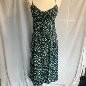 SHEIN Green Floral Spaghetti-Strap Midi Dress women’s size 6